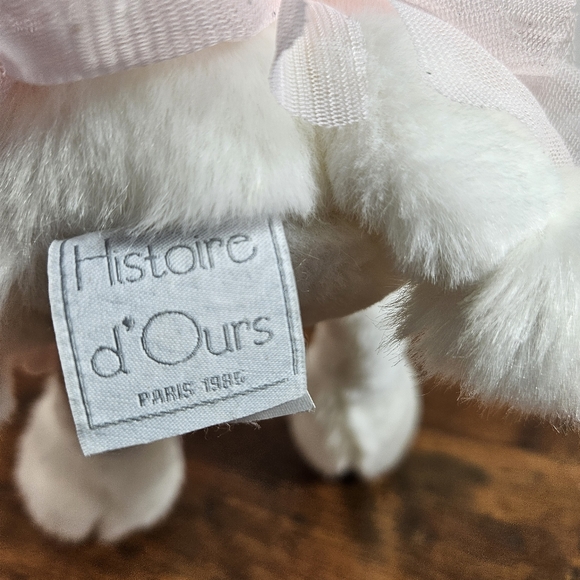 Histoire d'Ours White Poodle Plush Roxane Ballet Dancer Tutu Stuffed Animal - Picture 9 of 12
